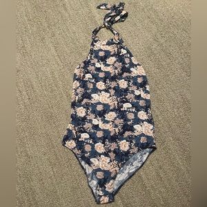 American Eagle floral halter top body suit